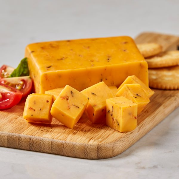 This Cheddar as pieces of tomato and basil to create a robust Italian flavor.