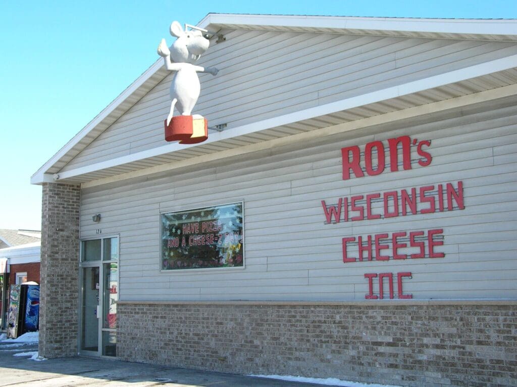 Early 2000s Storefront view of Ron's Wisconsin Cheese Retail Store